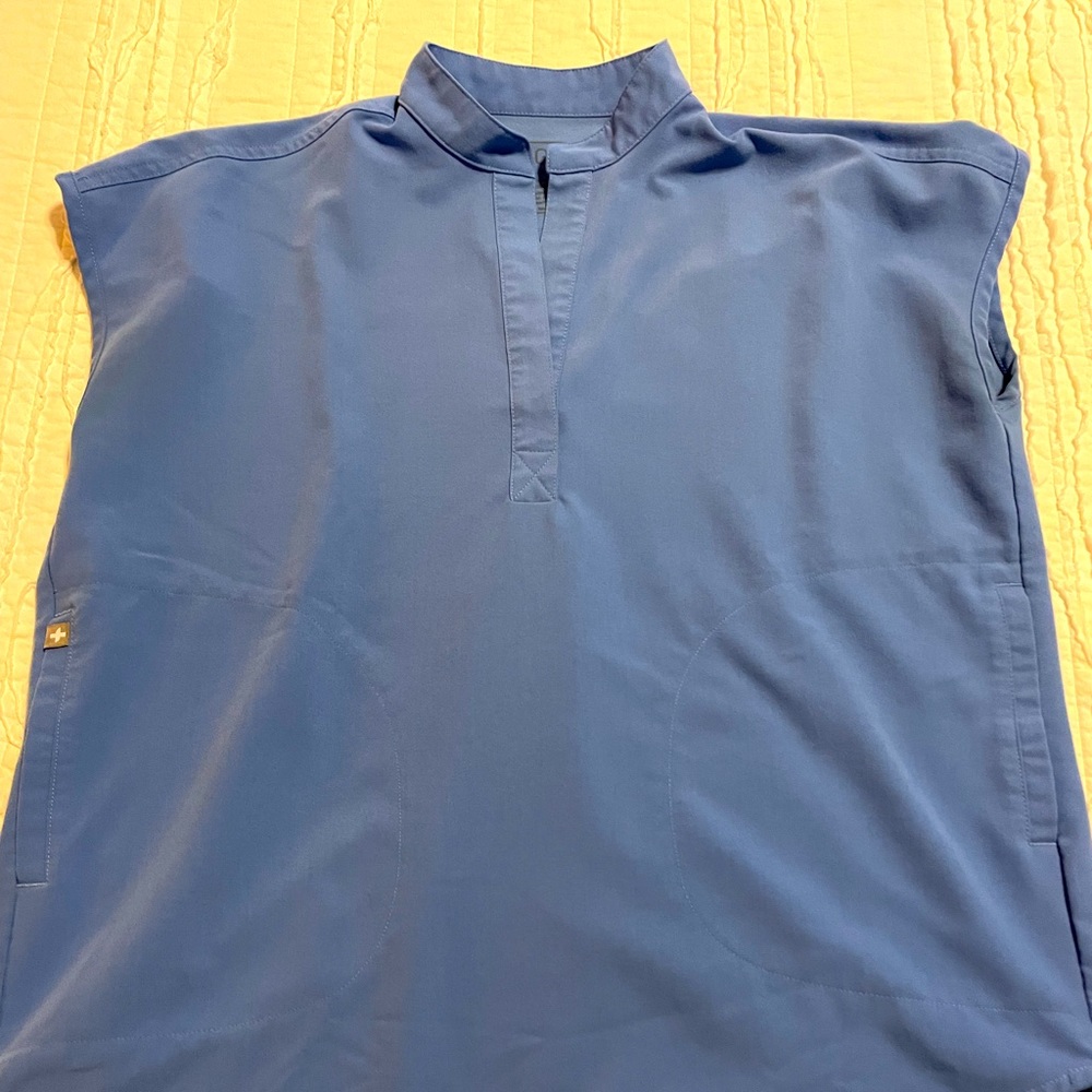 Figs Ceil Blue XXS Rafaela Oversized Scrub Top
